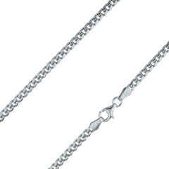  Sterling Silver 3.2mm Miami Cuban Rhodium Plated