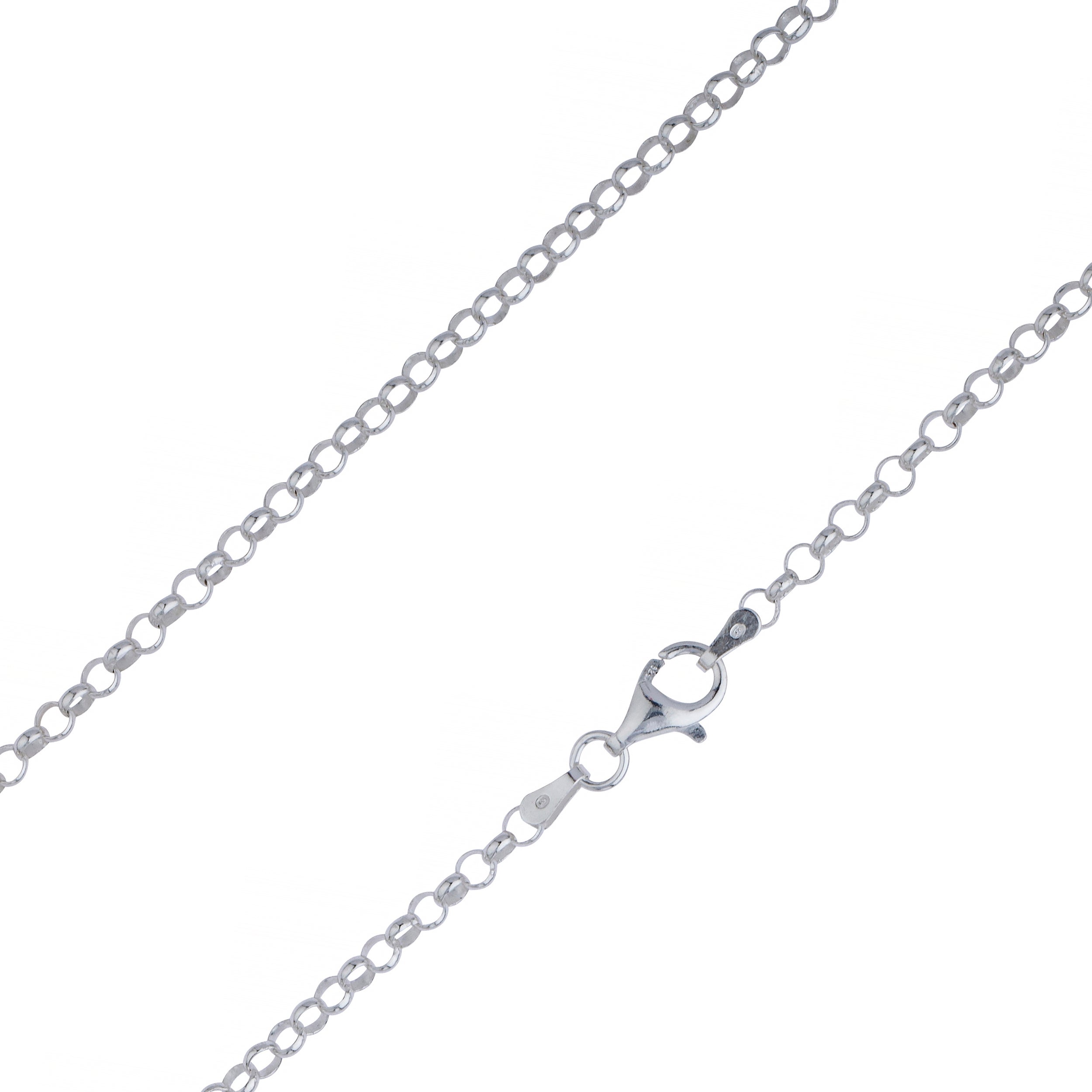 925 Sterling Silver 3.2mm Rolo Belcher Chain
