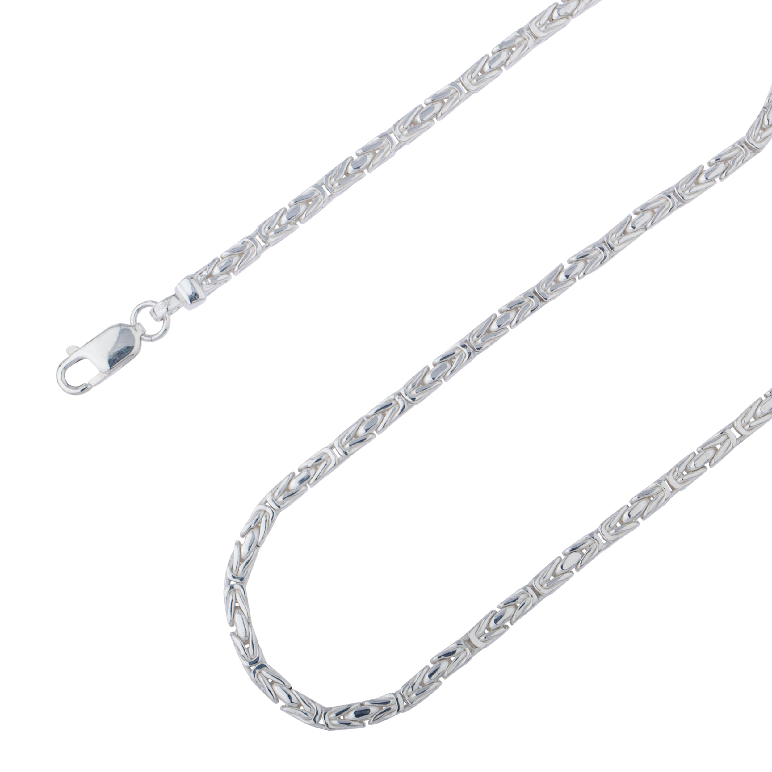 925 Sterling Silver 3.5mm Bynzantine Chain