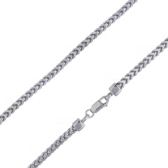925 Sterling Silver 3.5mm Franco Wheat Chain