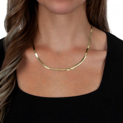 925 Sterling Silver 3.5mm Solid Herringbone Gold Plated Chain