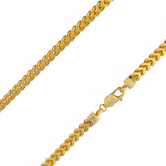 Sterling Silver 5mm Franco Wheat Gold Plated Chain