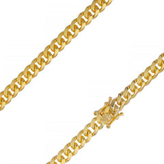  Sterling Silver 5mm Miami Cuban Link Gold Plated Chain