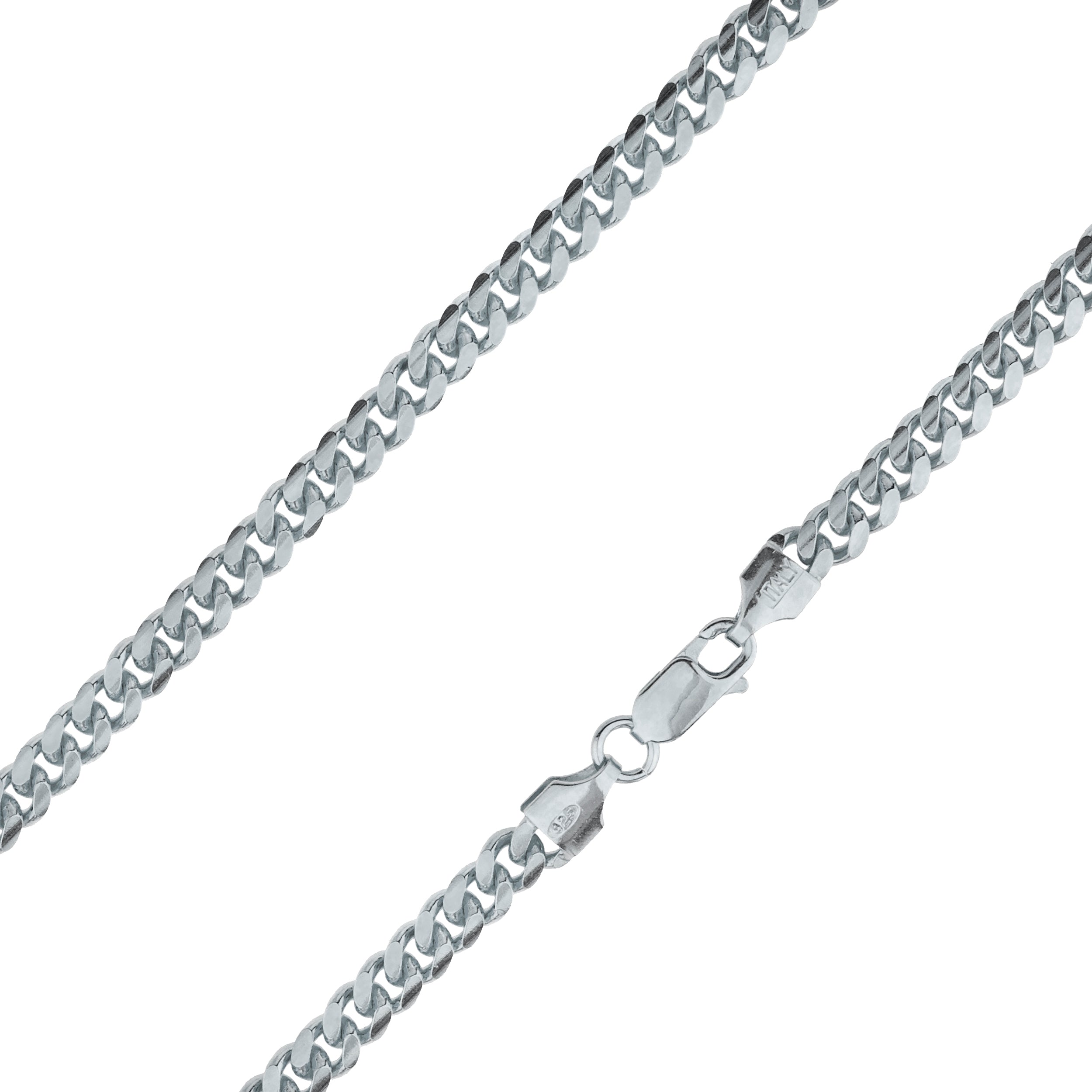 Sterling Silver 5mm Miami Cuban Rhodium Plated