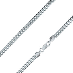Sterling Silver 5mm Miami Cuban Rhodium Plated