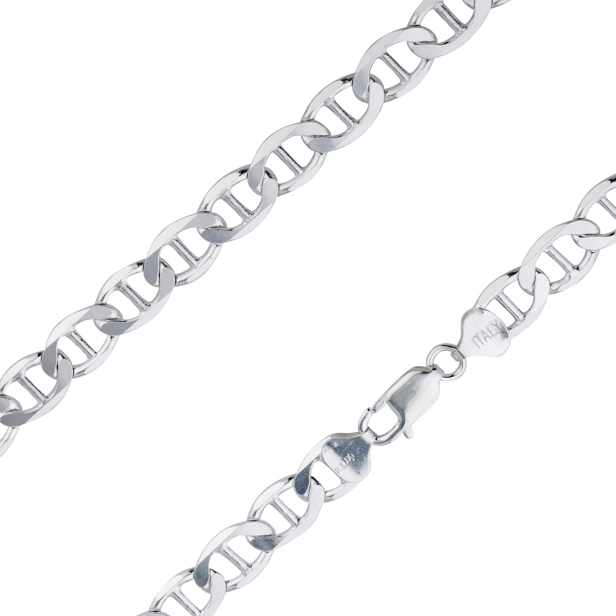 SOLID 925 Sterling Silver Flat Mariner Link Anchor Chain Necklace Solid Silver, All Sizes 16 18 20 22 24 26 28 30, Gift for Him/her - UK SOLID 925 Sterling Silver Flat Mariner Link Anchor Chain Necklace Solid Silver, All Sizes 16 18 20 22 24 26 28 30, Gift for Him/her - UK
