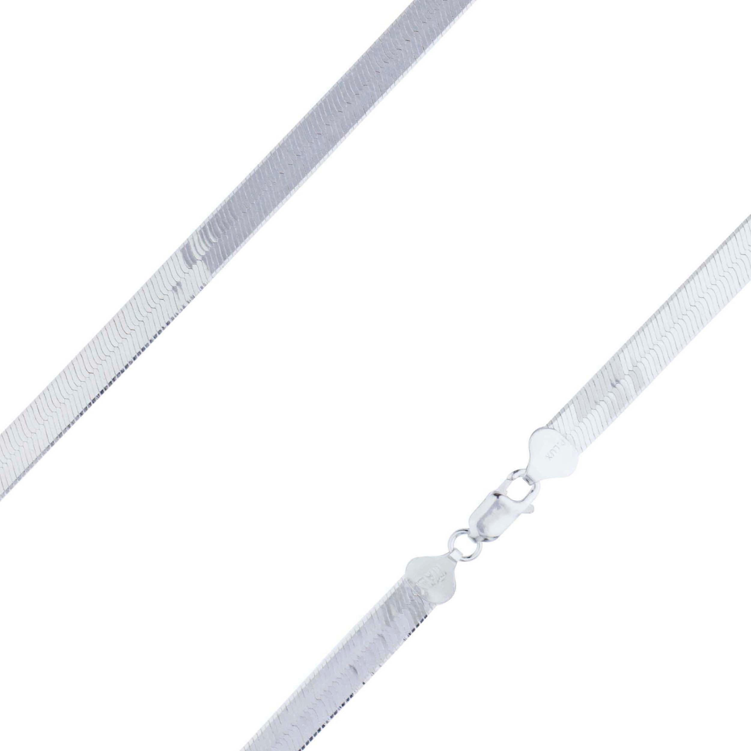 Sterling Silver 9mm Solid Herringbone Silver Chain