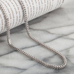 925 Sterling Silver 3.5mm Franco Wheat Chain