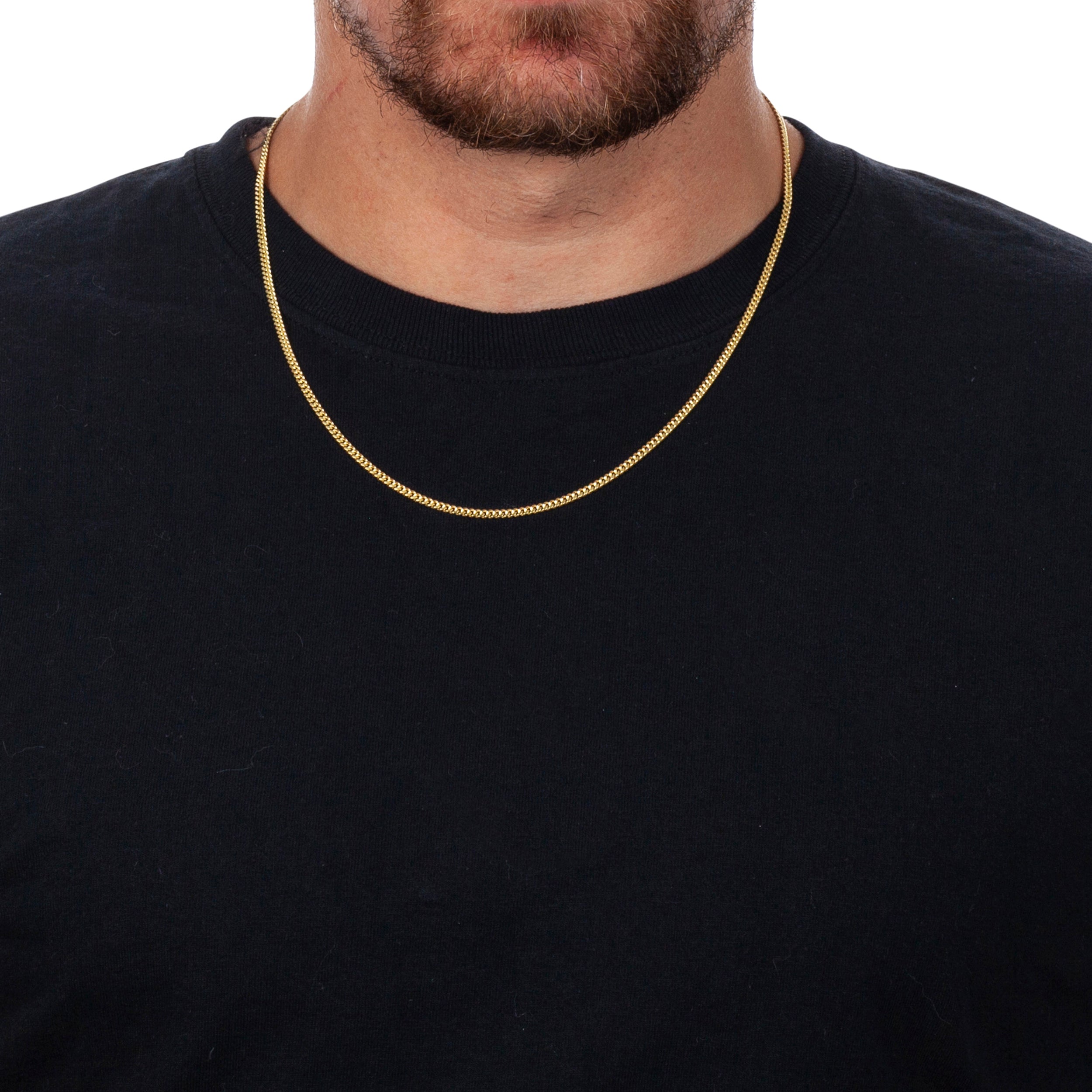 925 Sterling Silver 3mm Miami Cuban Gold Plated Chain