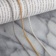 925 Sterling Silver 2.5mm Popcorn Coreana Gold Plated Chain