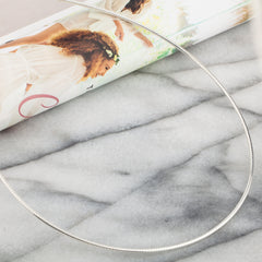 925 Sterling Silver 2mm Round Omega Chain