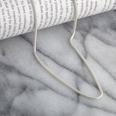 925 Sterling Silver 2.5mm Round Snake Chain