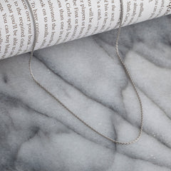 925 Sterling Silver 1mm Spiga Wheat Diamond Cut Rhodium Chain